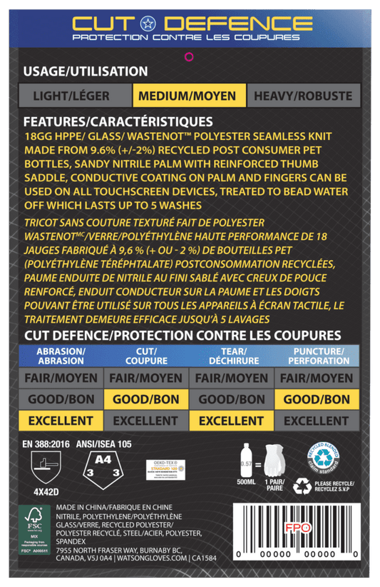 Watson 379 Stealth Phoenix Cut Resistant Work Gloves