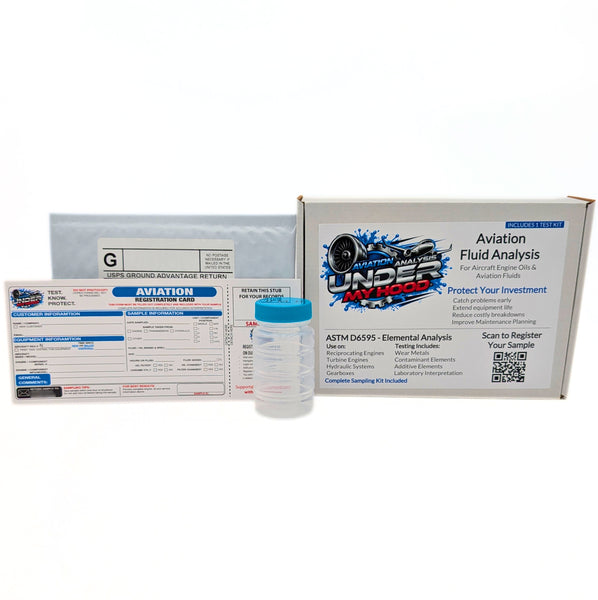 Aviation Oil & Fluid Analysis Test Kit w/ Return Postage