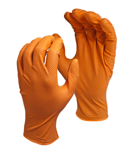 Green Monkey 6 mil Textured Nitrile Disposable Gloves - Single Box of 50 Gloves
